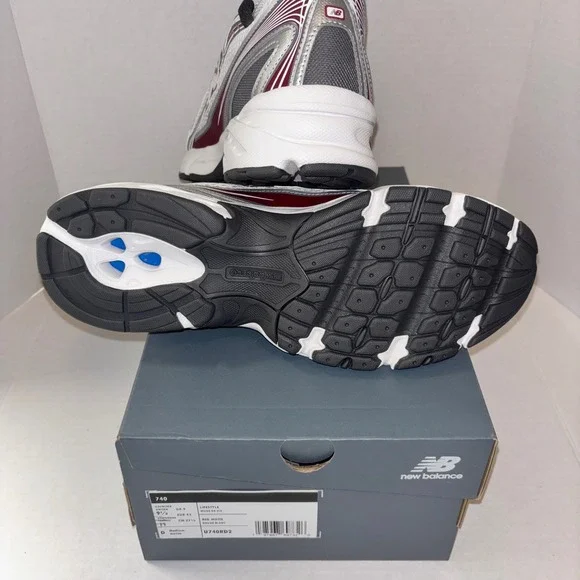 New Balance 740 White Red Silver Lifestyle Sneakers U740RD2 Mens 9.5 Womens 11 - Picture 6 of 6